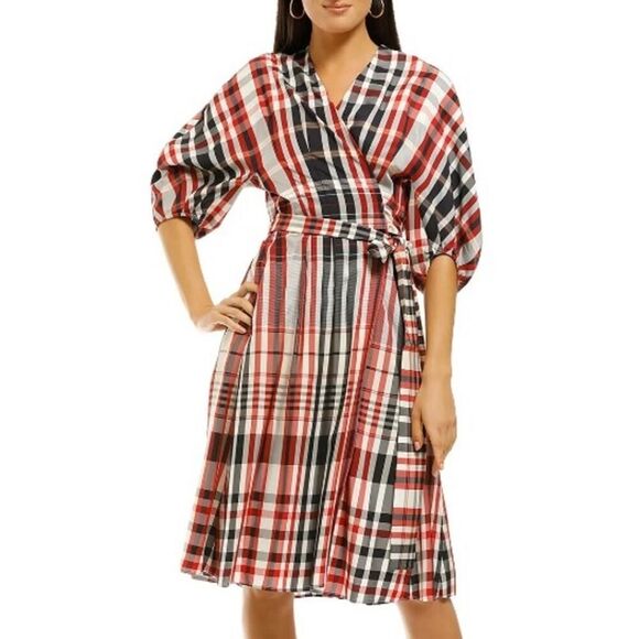 Scanlan Theodore Dresses & Skirts - Scanlan Theodore Plaid Cocoon Sleeve Dress Sz. 4